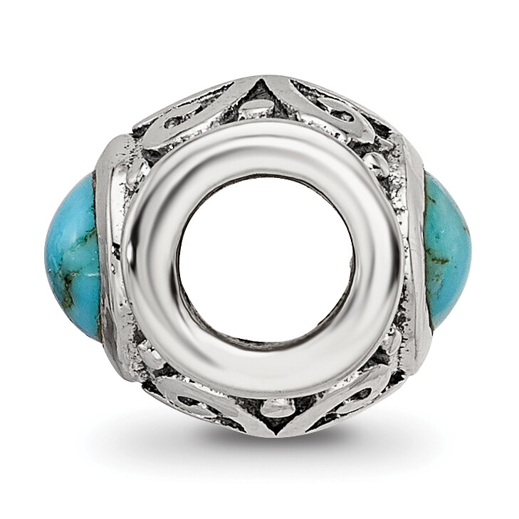 Silver Reflections Turquoise Bead QRS415