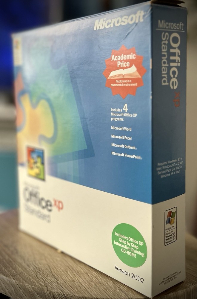 MICROSOFT Office Standard XP Vintage Big Box. Retro WIN Complete + Documentation