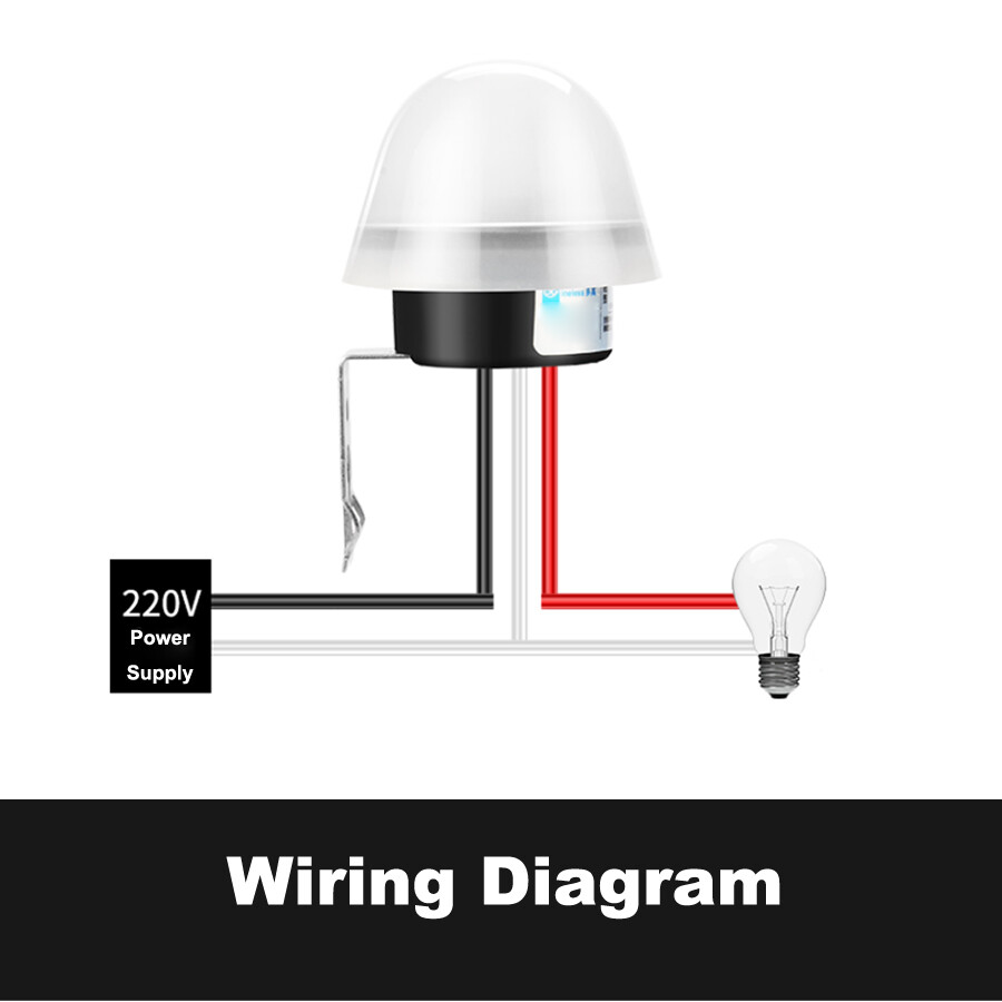 2Pcs AS-20 LED Photosensitive Controller 220V Optical Control Sensor Switches