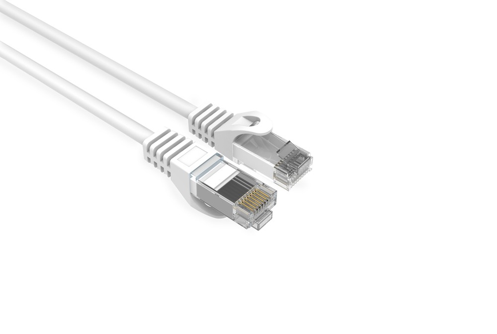 CAT6 Slim Ethernet Patch Cable White 7FT 25 PAK