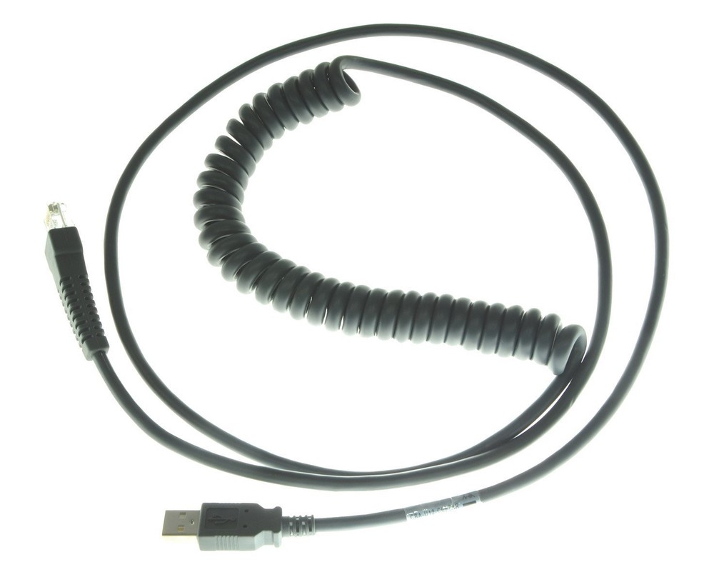 Arkscan 10FT Coiled USB Barcode Scanner Cable for Symbol LS2208 LS4408