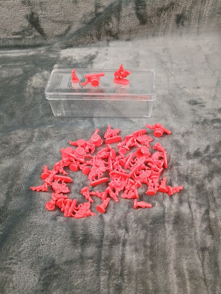 1993 Risk Board Game Replacement Game Pieces Units w/ Clear Boxes Pre-owned
