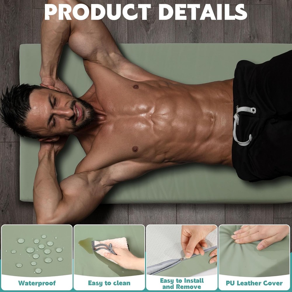 2 Inch Thi Yoga Mat, 72''x24' Foldable Extra Thi