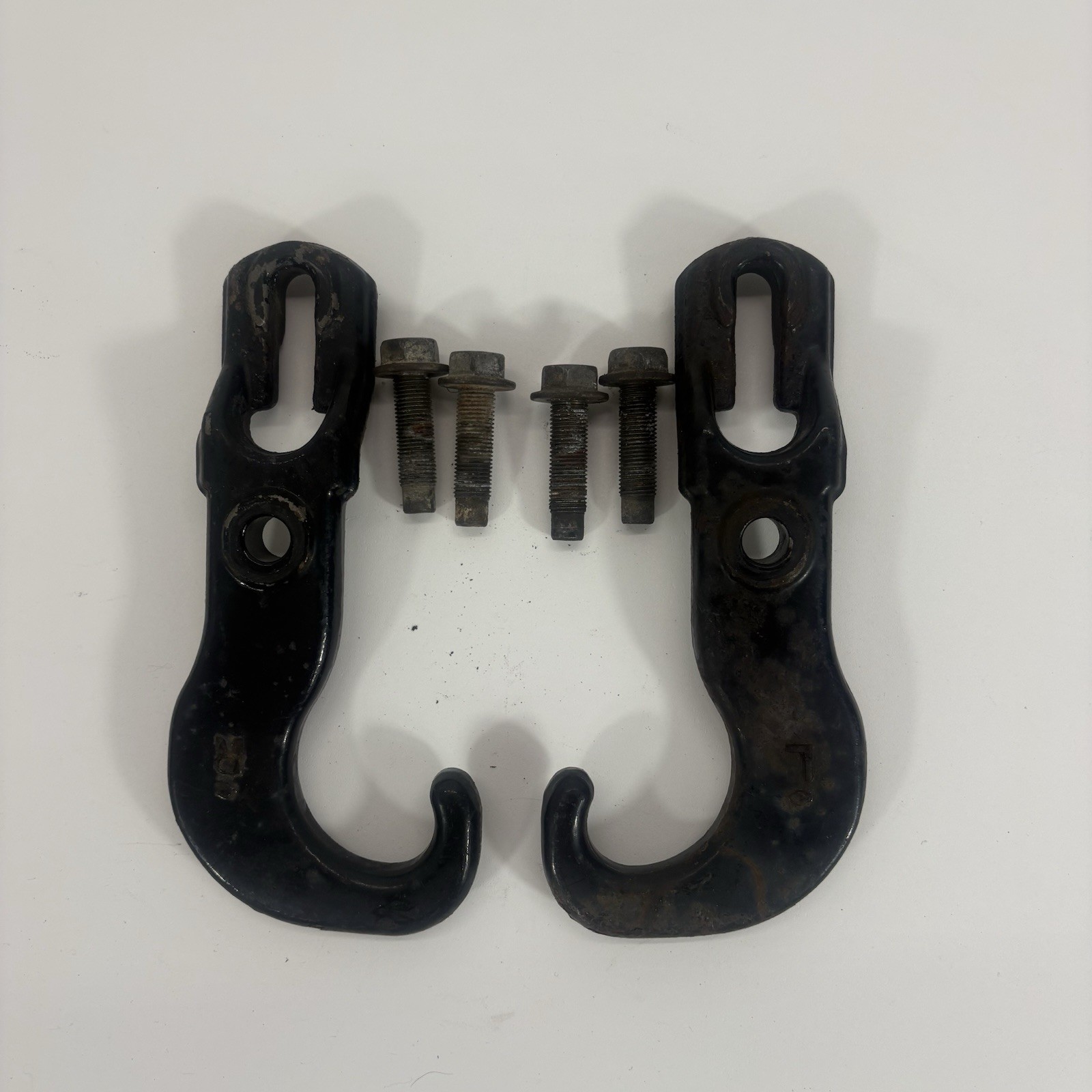 Front Tow Recovery Hooks Pair OEM with Bolts for 2004-2015 Nissan Titan Armada