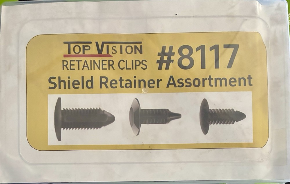 Top Vision 8117 Black Nylon Push-Type Retainer Assortment