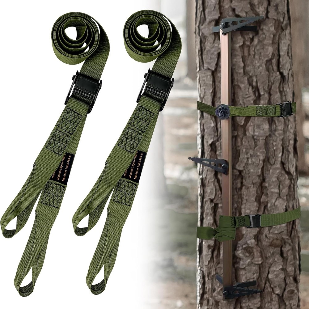 Hunting Climbing Stick Replacement Straps Heavy Duty Tree Stand 2 PACK
