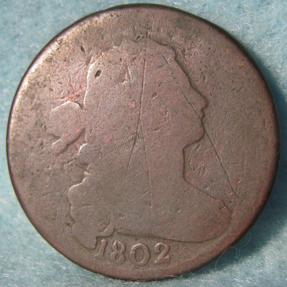 1802 Draped Bust Large Cent ~ Old US Coin #645