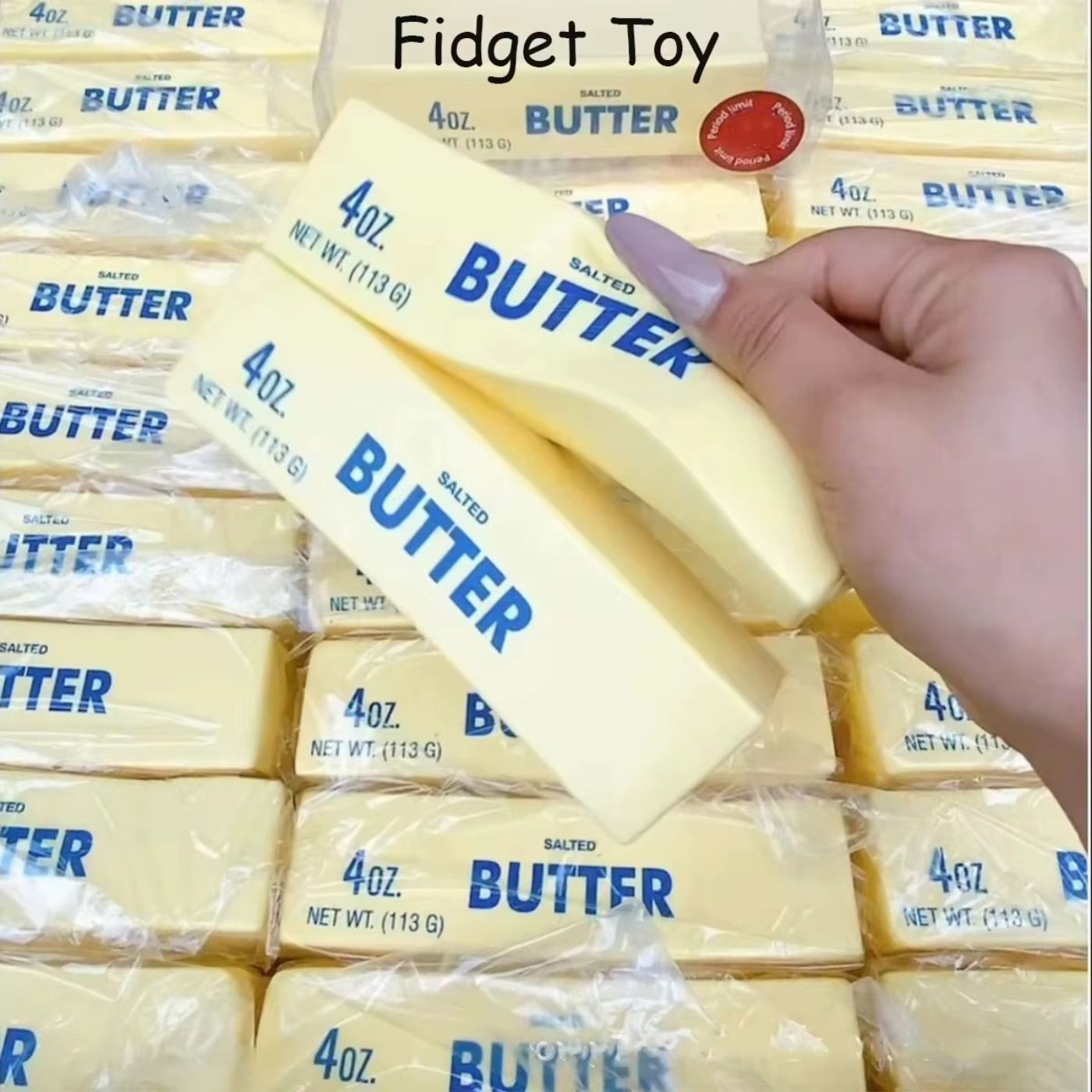 ✅ 1pc Butter Stick Squishy Fidget Toy Soft Stress Relief ADHD Anxiety Squeeze ✅