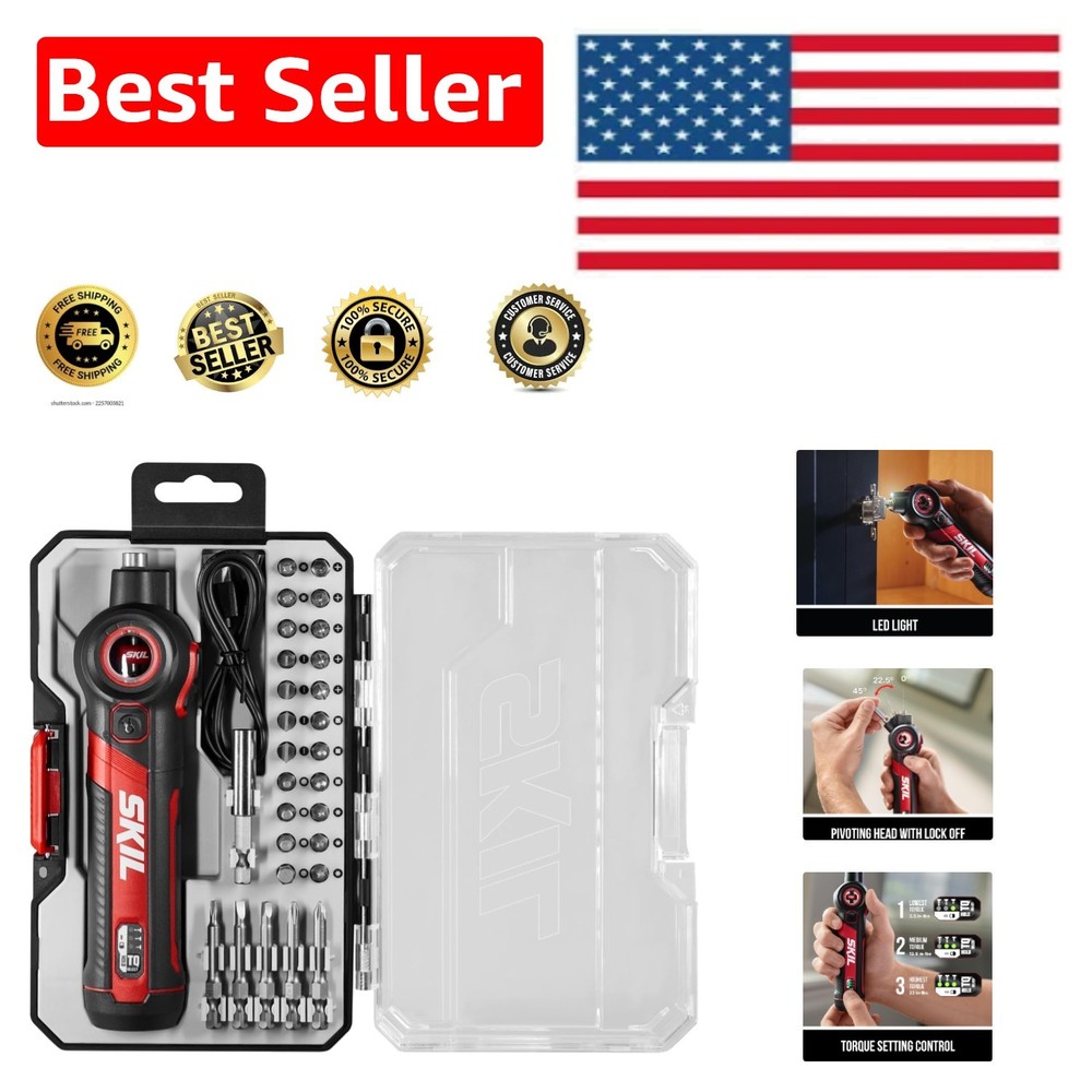 Ergonomic Twist 2.0 4V Screwdriver with Adjustable Torque & USB-C Charging