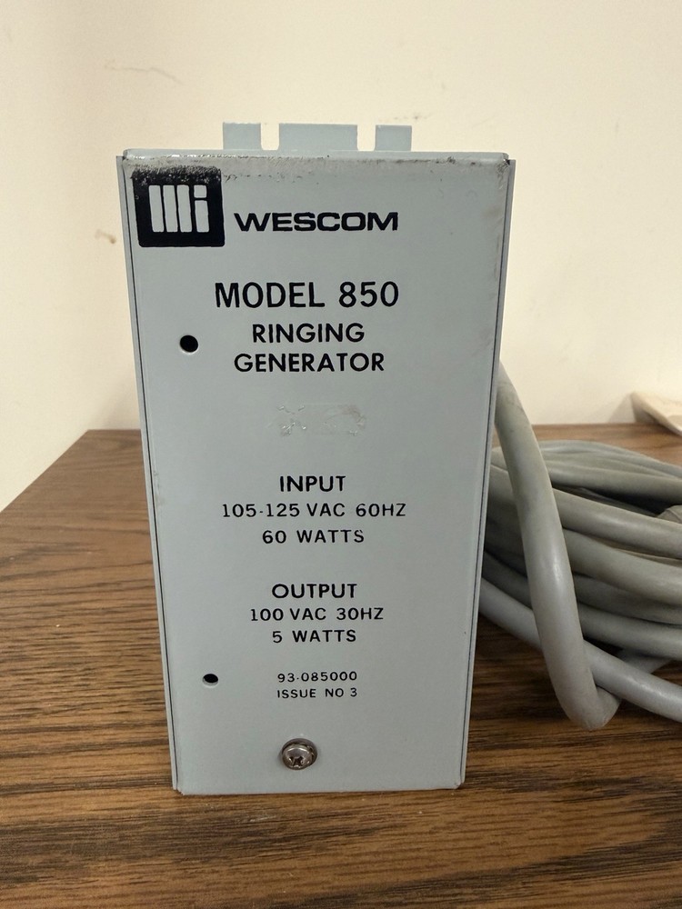 Wescom 850 Ringing Generator 60/30Hz Telecom Ring Generator Excellent condition