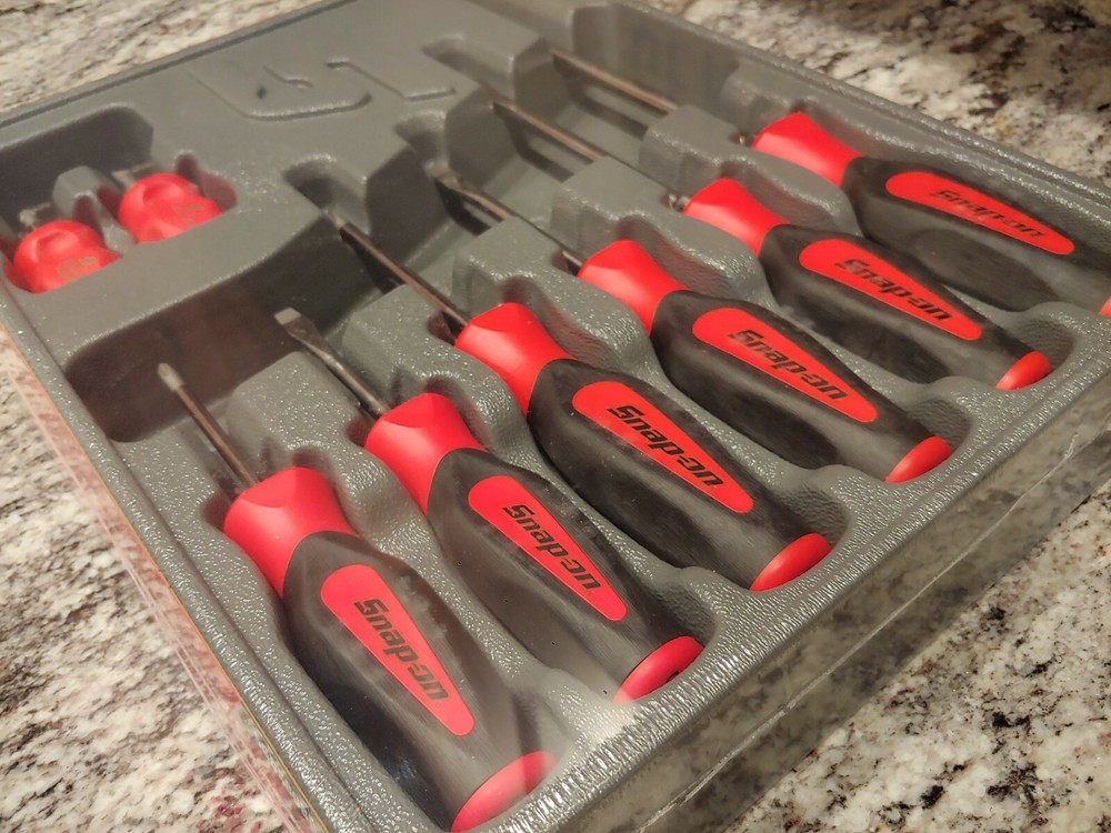 Snapon Tools 8pc Instinct Screwdriver Set - RED - SEALED