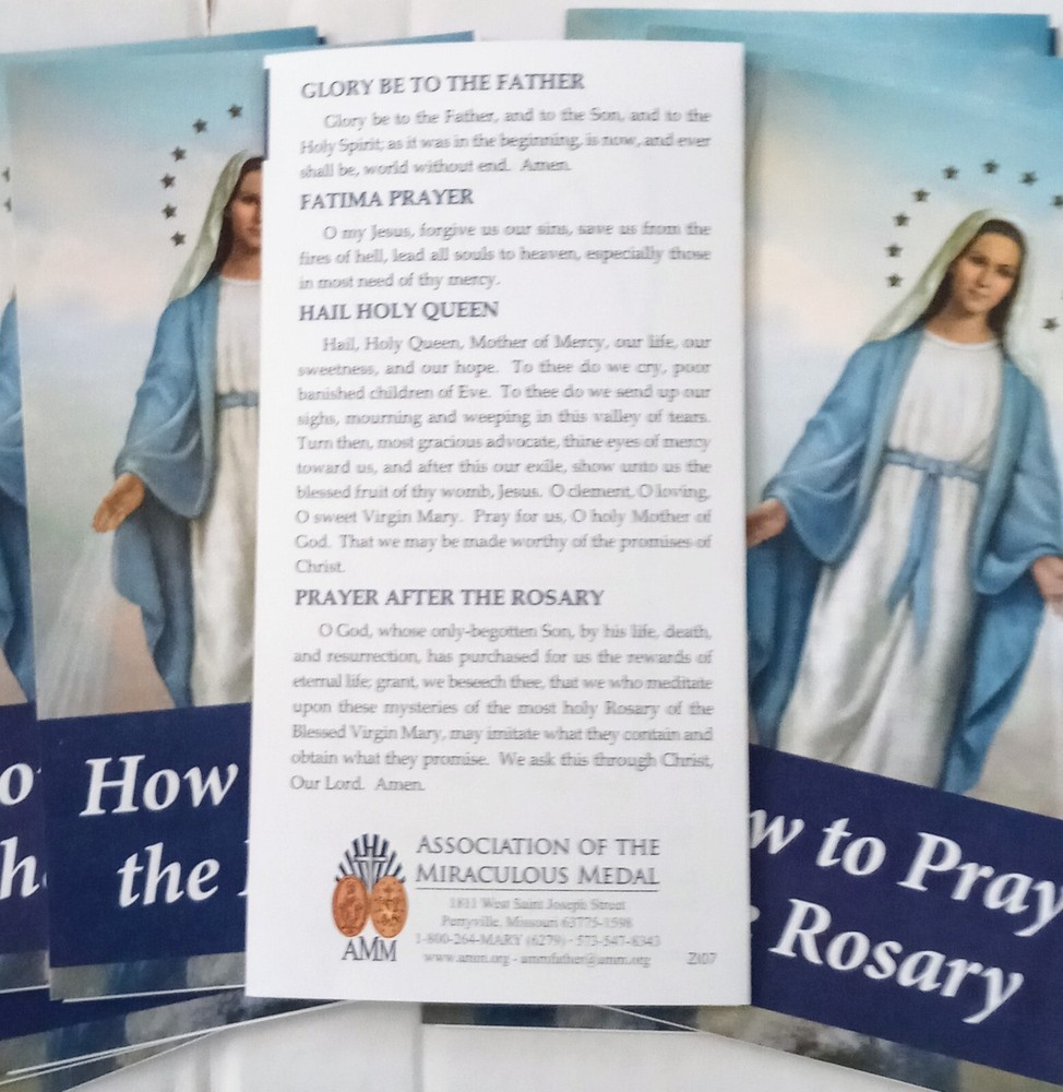 How To Pray The Rosary Pamplet 12pcs