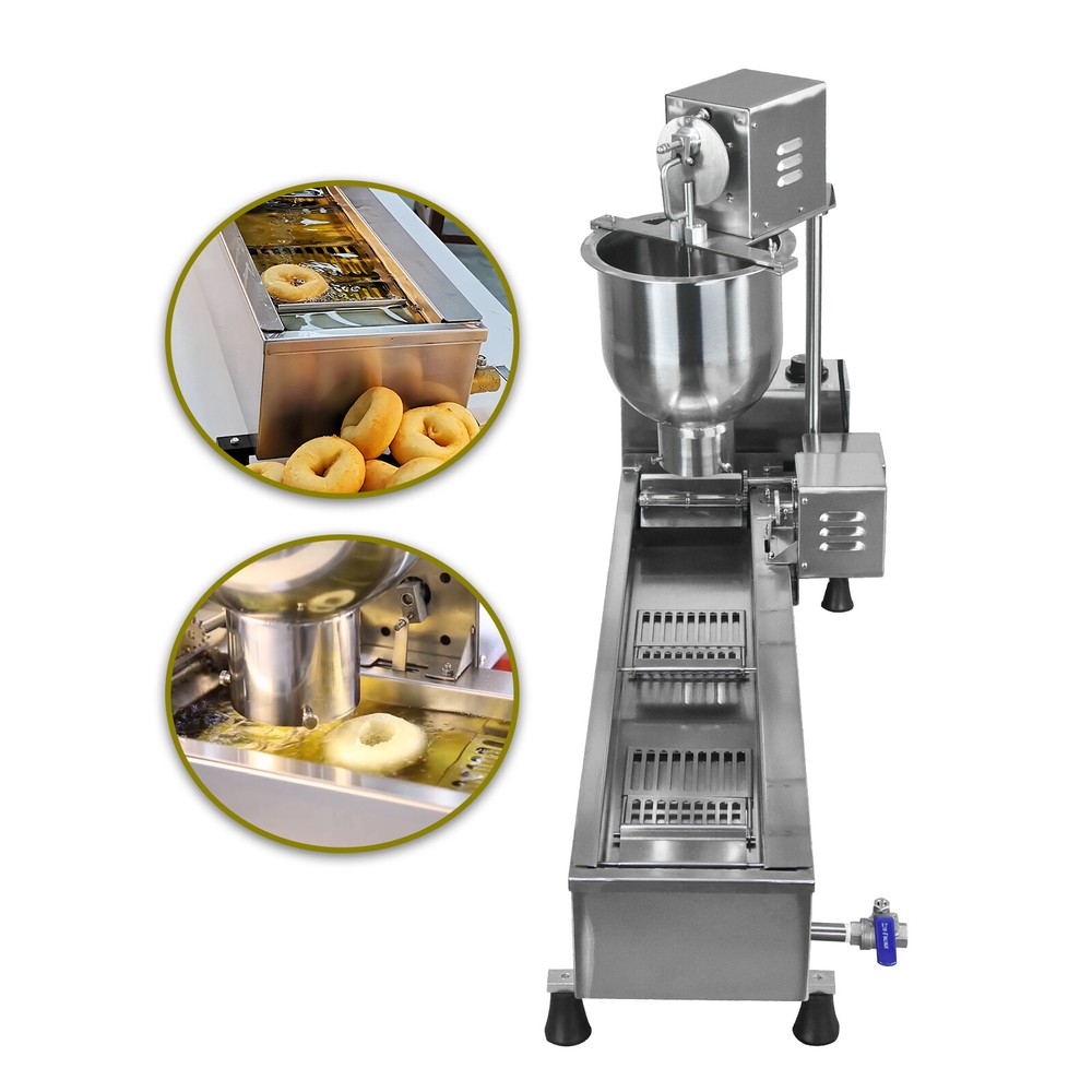 Automatic Donut Making Machine Doughnut Maker Frying Machine With 3 Sets Mold