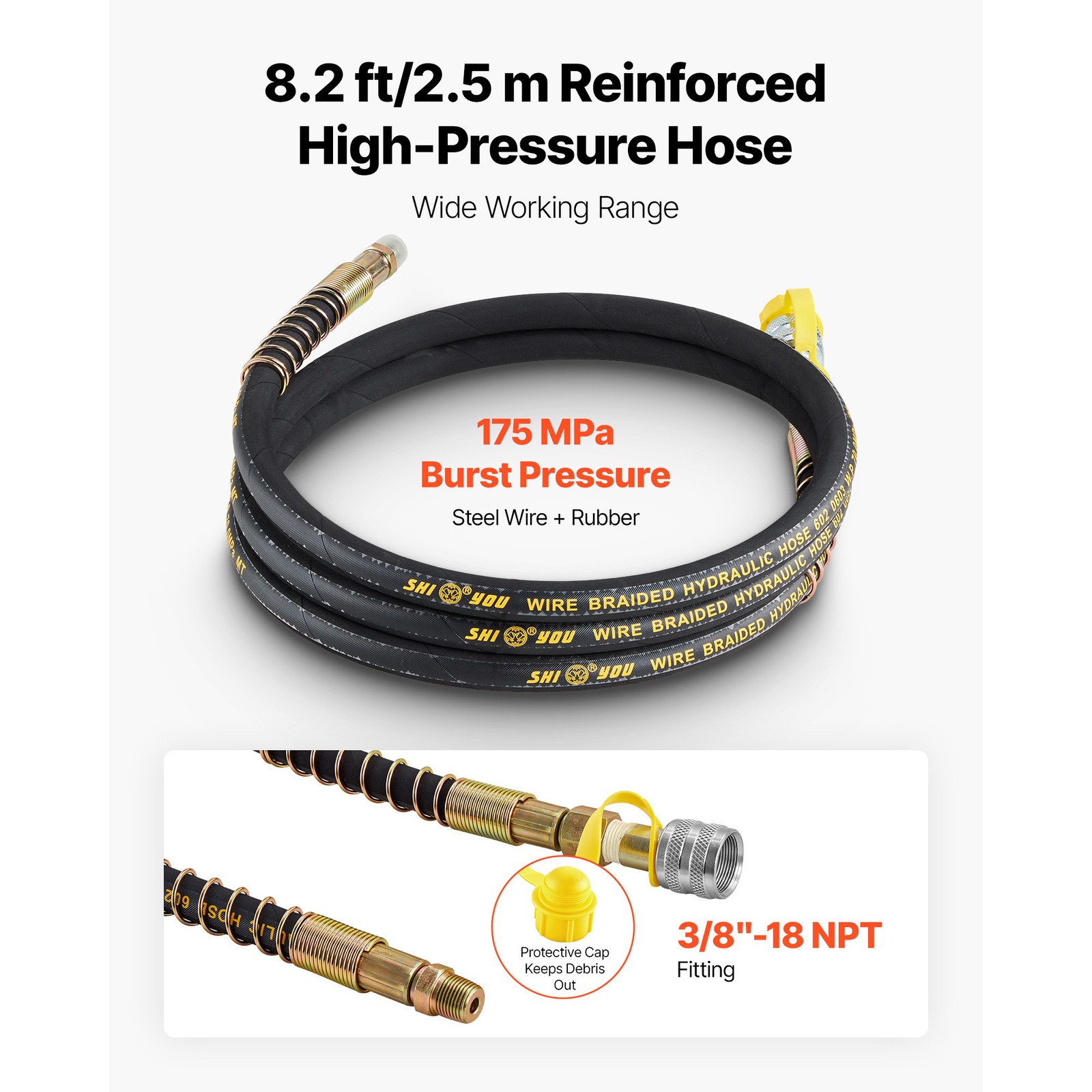 Uimoso Electric Hydraulic Pump 750W 10000 PSI Dual Acting Solenoid Valve Pedal