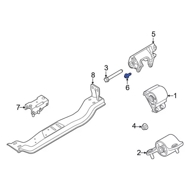 Genuine Ford Mount Bracket Mount Bolt W712861S439
