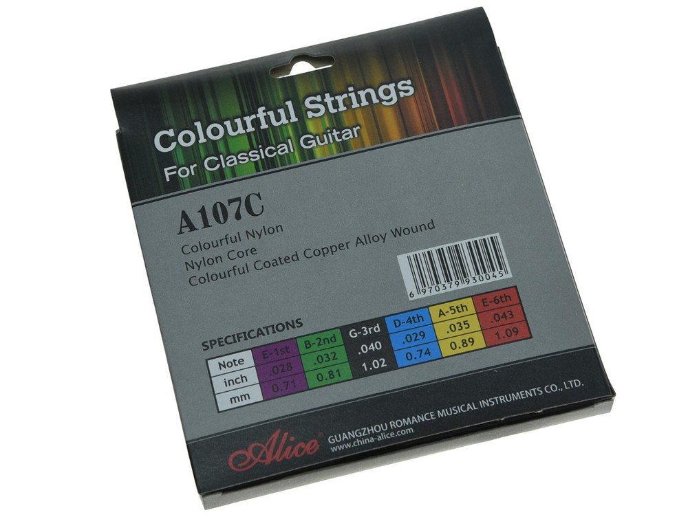 5 Sets Colorful Nylon Classical Guitar String Normal Tension Guitar Strings