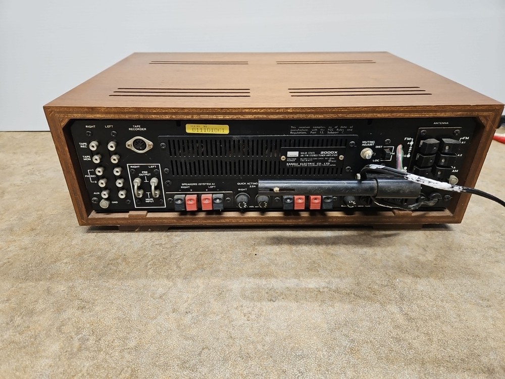 Sansui 2000X Solid State Stereo Receiver Tuner Amplifier Original Box- Paperwork