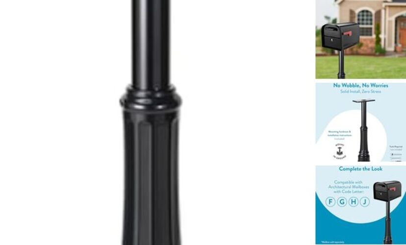 7507B Basic Post with Decorative Cover Black