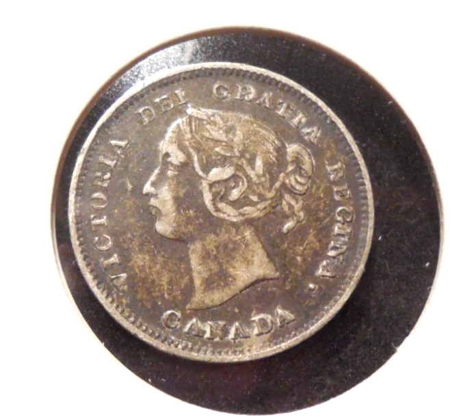 1893 Canada  silver 5 Cents coin