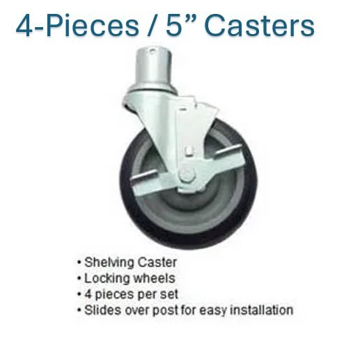 Green Epoxy Coated Wire Shelving Section 24" widths 8 sizes available Regency