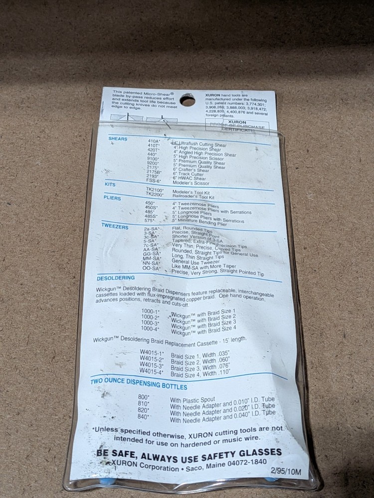 Xuron Corp. - #485 - Long Nose Plier (Smooth) - NOS
