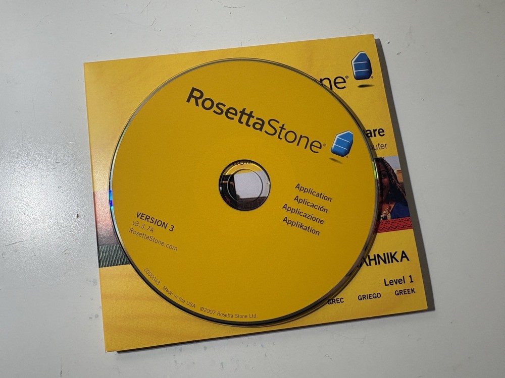 Rosetta Stone Greek Level 1 Version 3 Language Software w/Audio Companion