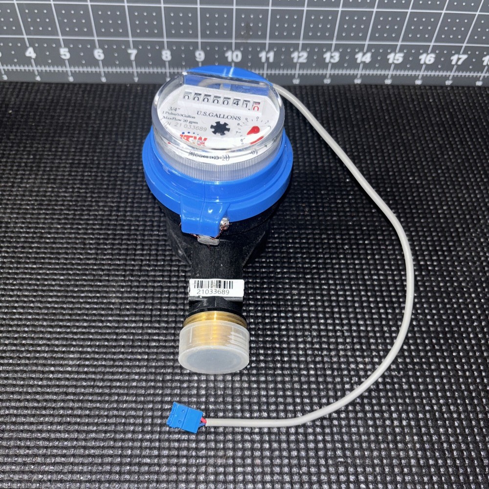 MTW Meter Technology Werks MJ-20 Water Meter Poly Multi-Jet, 1 pulse/10 Gallons