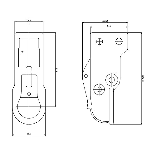 2-5/16" Heavy Duty Adjustable Trailer 15000LBS 2-5/16"Ball Adjustable Black