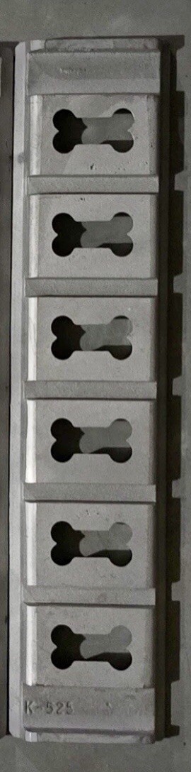 Rhodes Kook E King Cookie King Depositor Small Dog Bones Mold #525 with 6 Bones