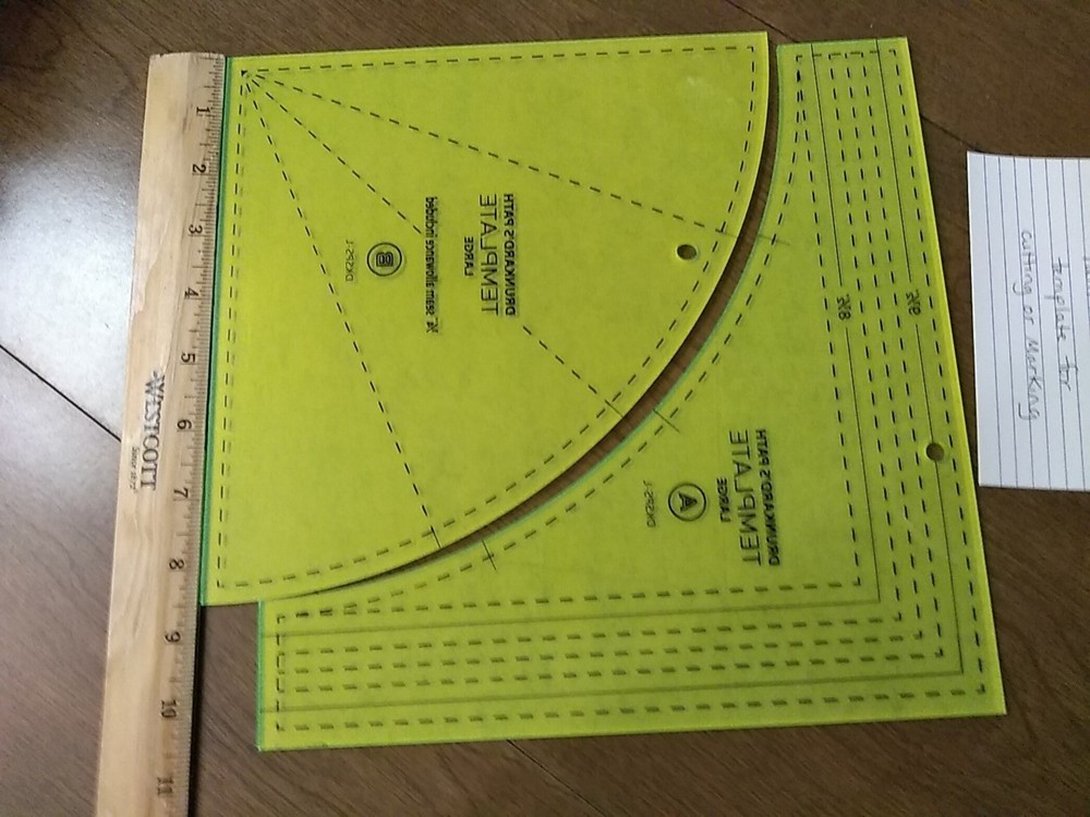 Quilting Stencil Templates Large Drunkard's Path Pattern Plastic Lot 2