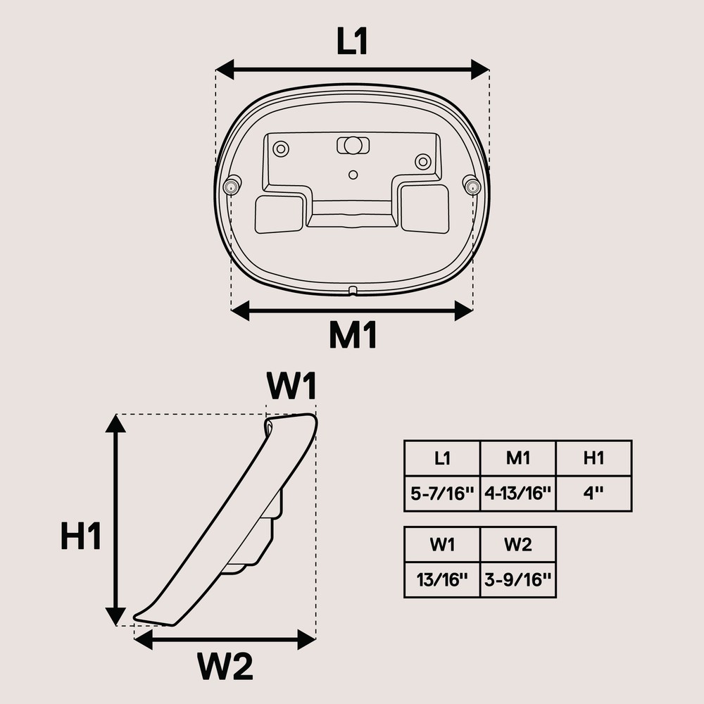 Chrome Taillight Base Plate Replacement for 2000+ Harley Davidson 68296-99A