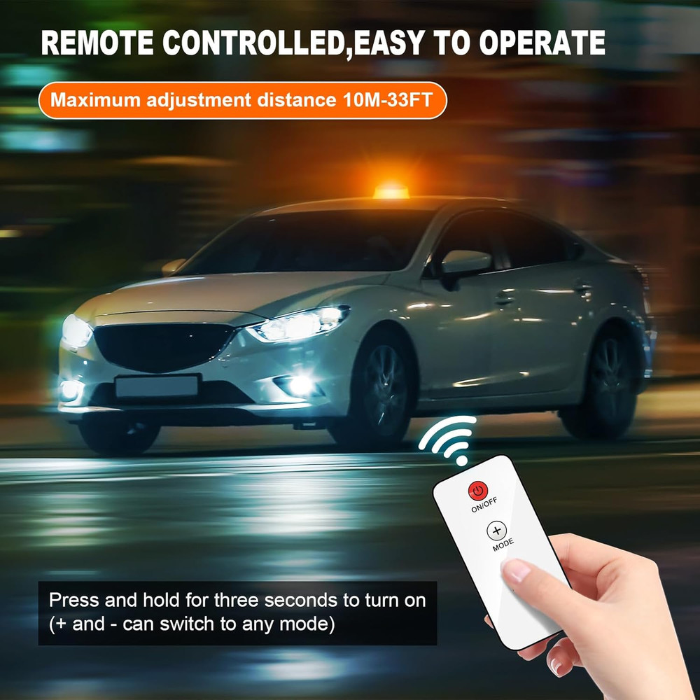 Remote Control Wireless Strobe Lights Waterproof Rechargeable LED Battery Beacon