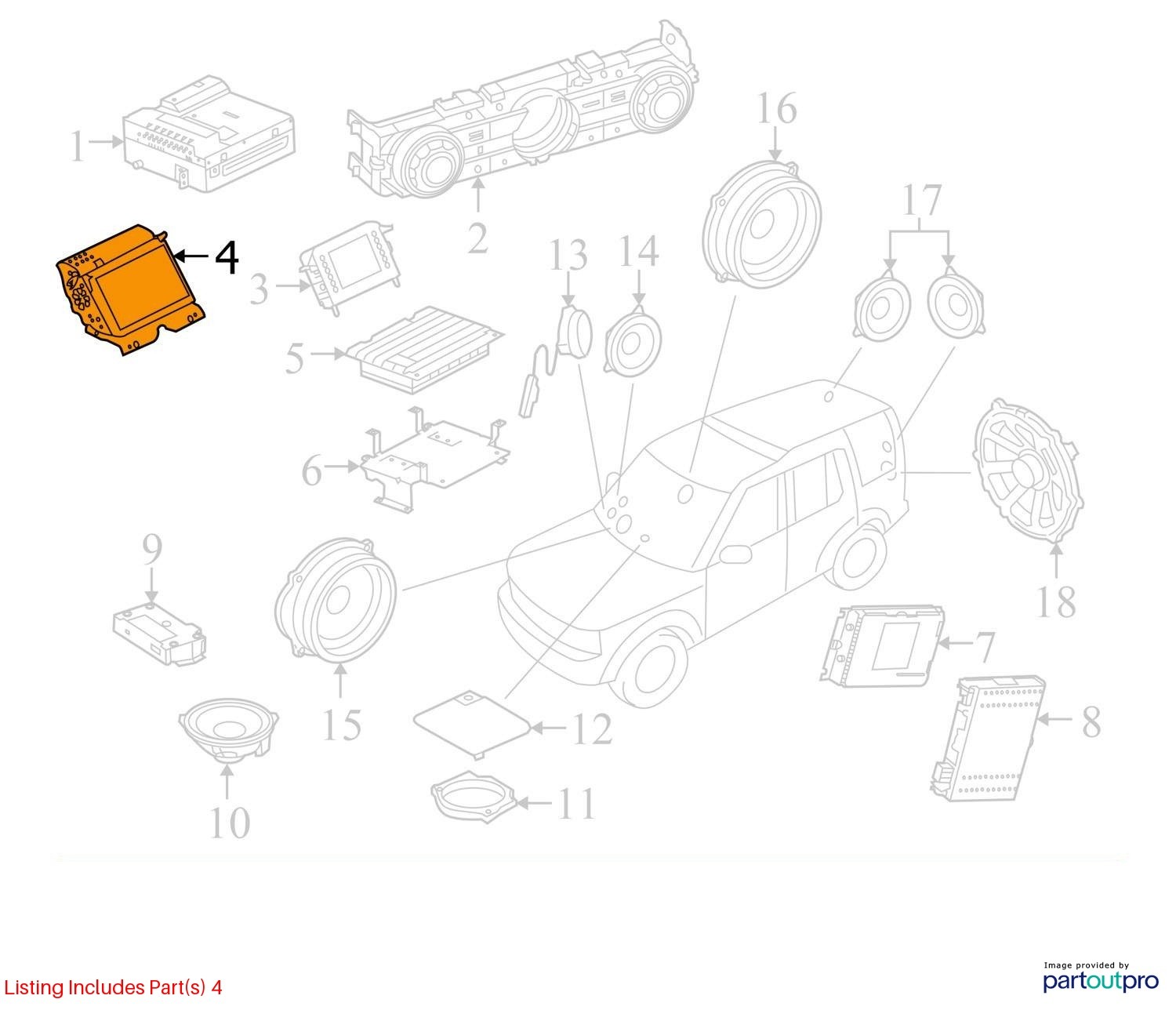 Info-GPS-TV Screen Display Dash Mounted 7" Screen Fits 13 LR4 4211874