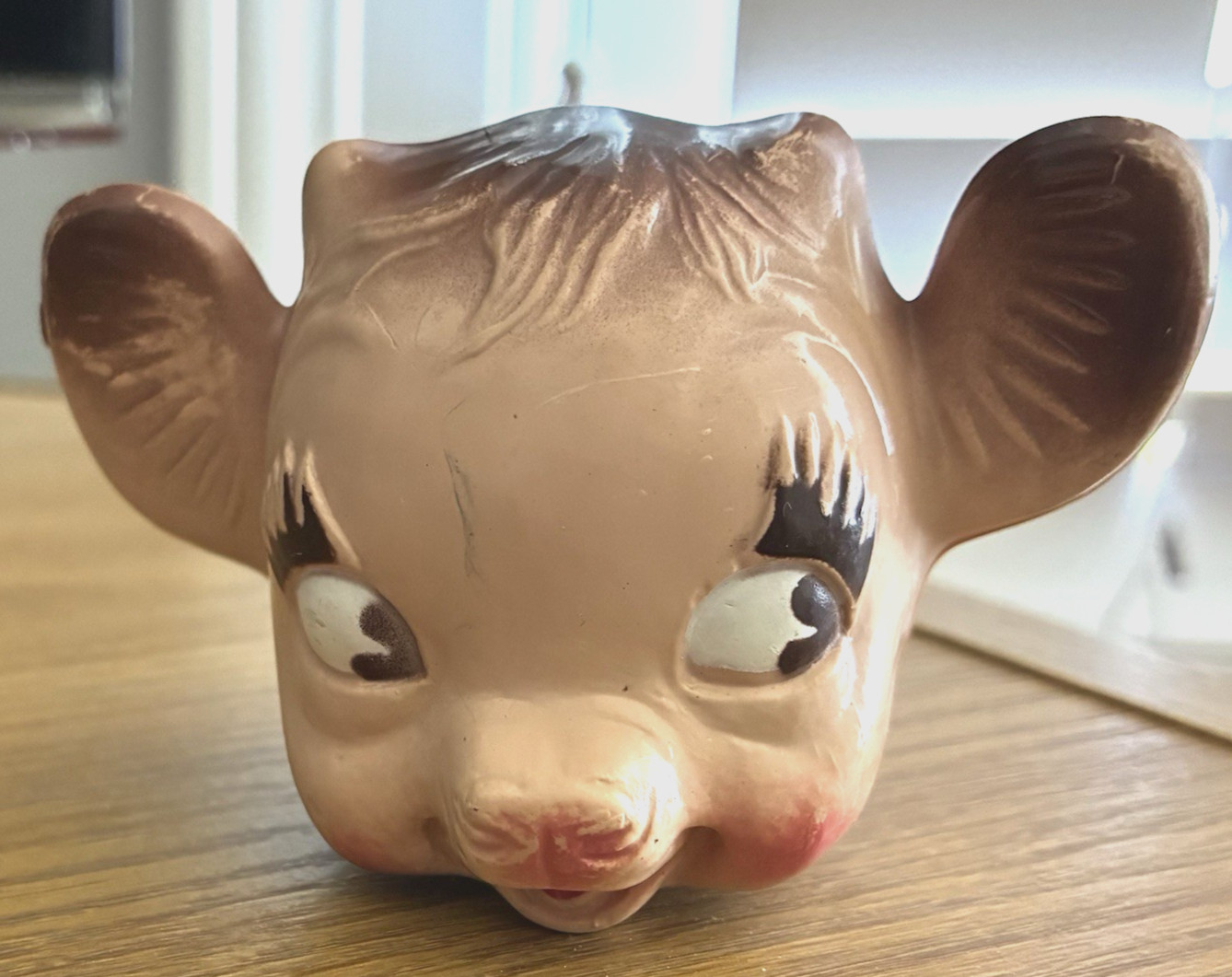 Rare BORDEN'S Dairy Mascot Elsie the Cow's Calf BEULAH's Head From Baby Rattle