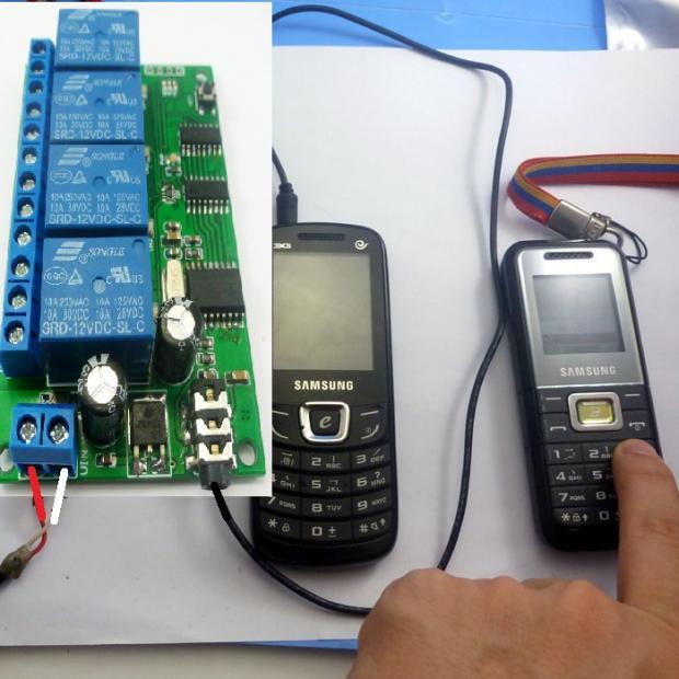 4 CH DTMF MT8870 Audio Decoder Smart Home Controller Voice Mobile Phone Control