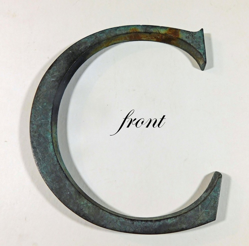 Bronze Architectural Letter "C" * c1870s