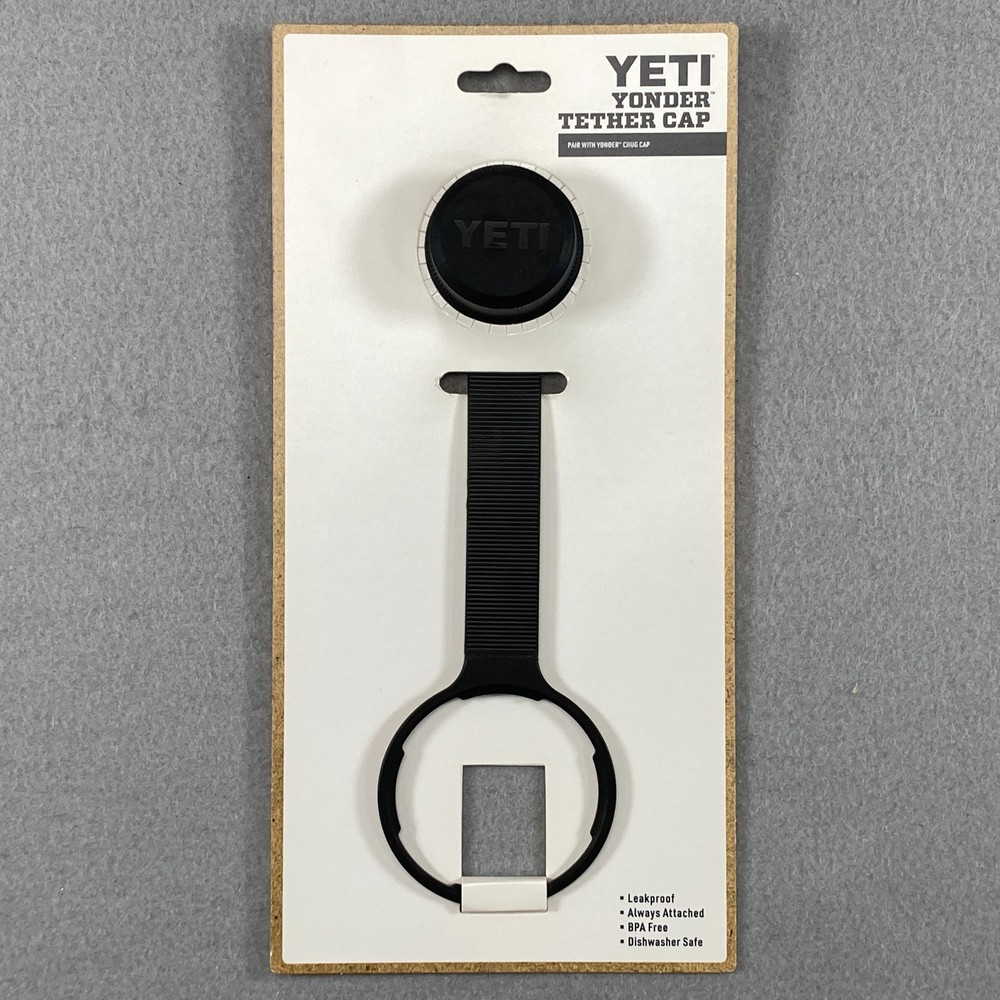 Yeti Yonder Tether Cap Black 9195 New Leakproof Water Bottle Chug Accessory