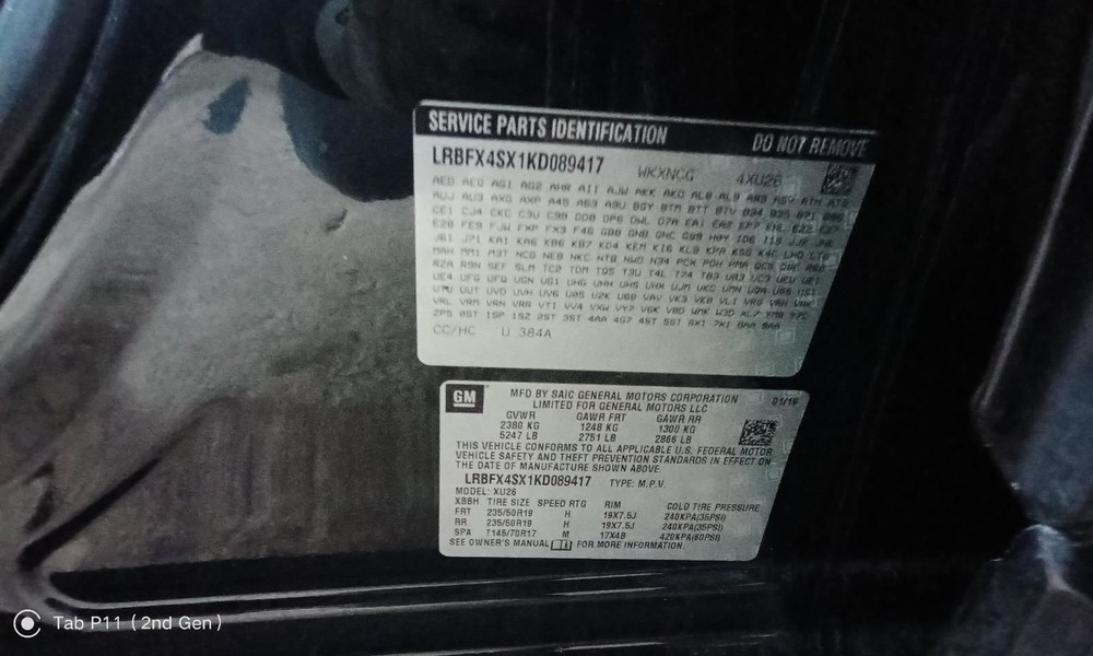 Camera/Projector Camera Front With Automatic Park Fits 19-20 ENVISION 762826