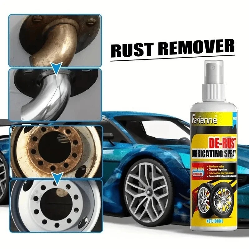 Universal Rust Remover Spray for Car Wheels Metal Surface Decontamination