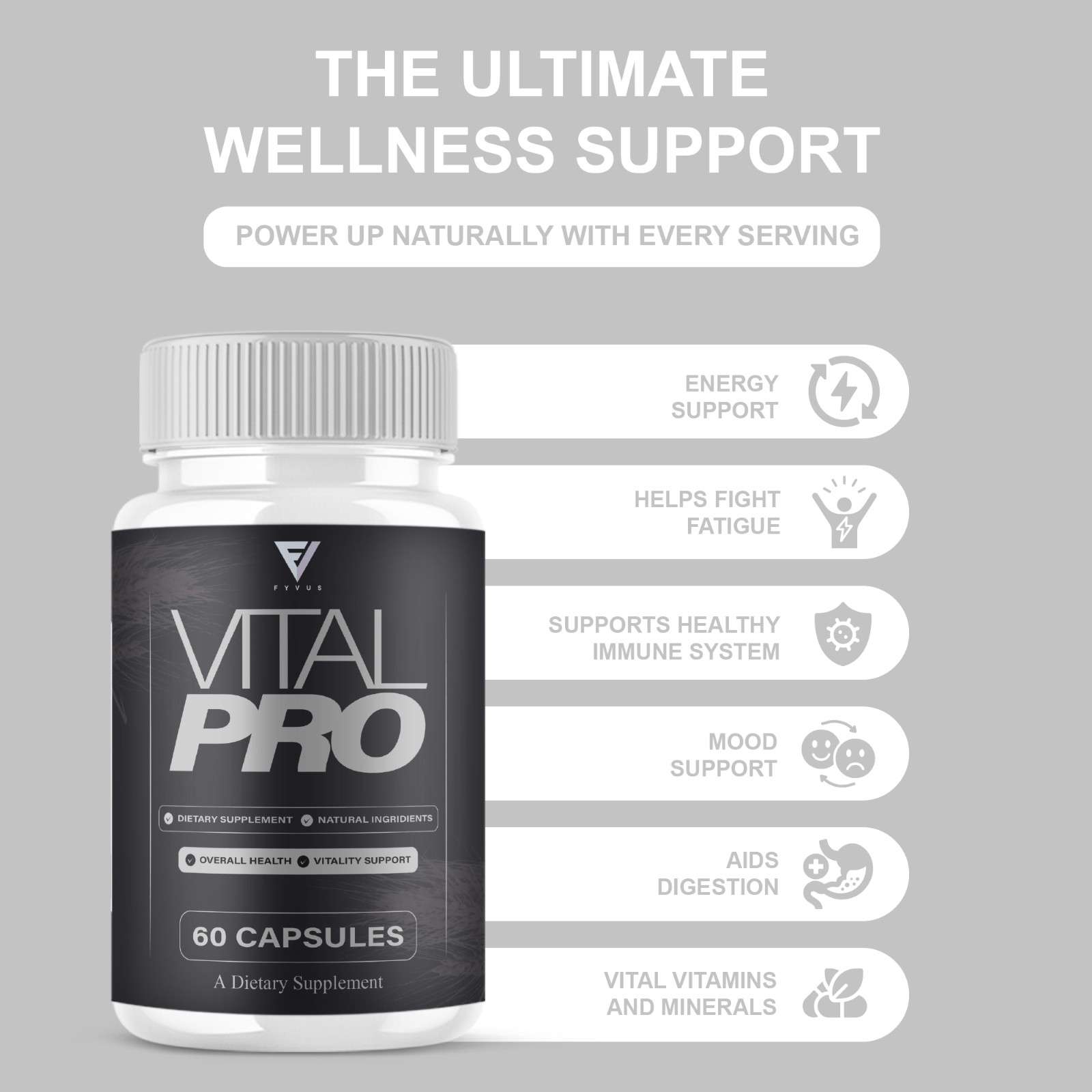 (3 Pack) Vital Pro Capsules, Vital Pro Performance Supplement (180 Capsules)