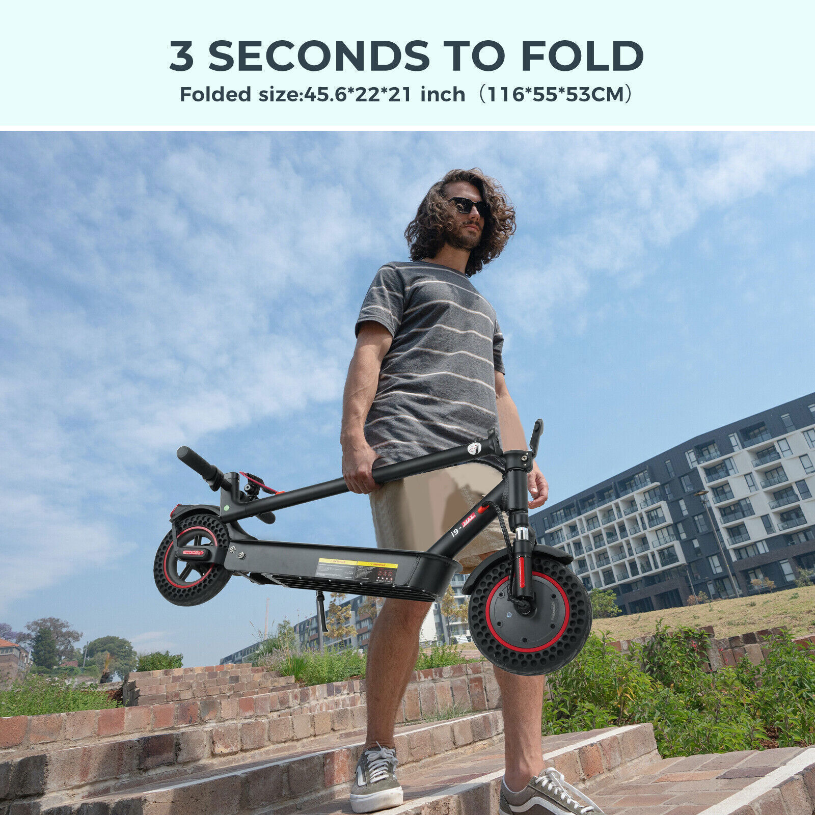 iScooter i9MAX Electric Scooter 21MPH 10Ah Latest Upgrades Foldable E-scooter