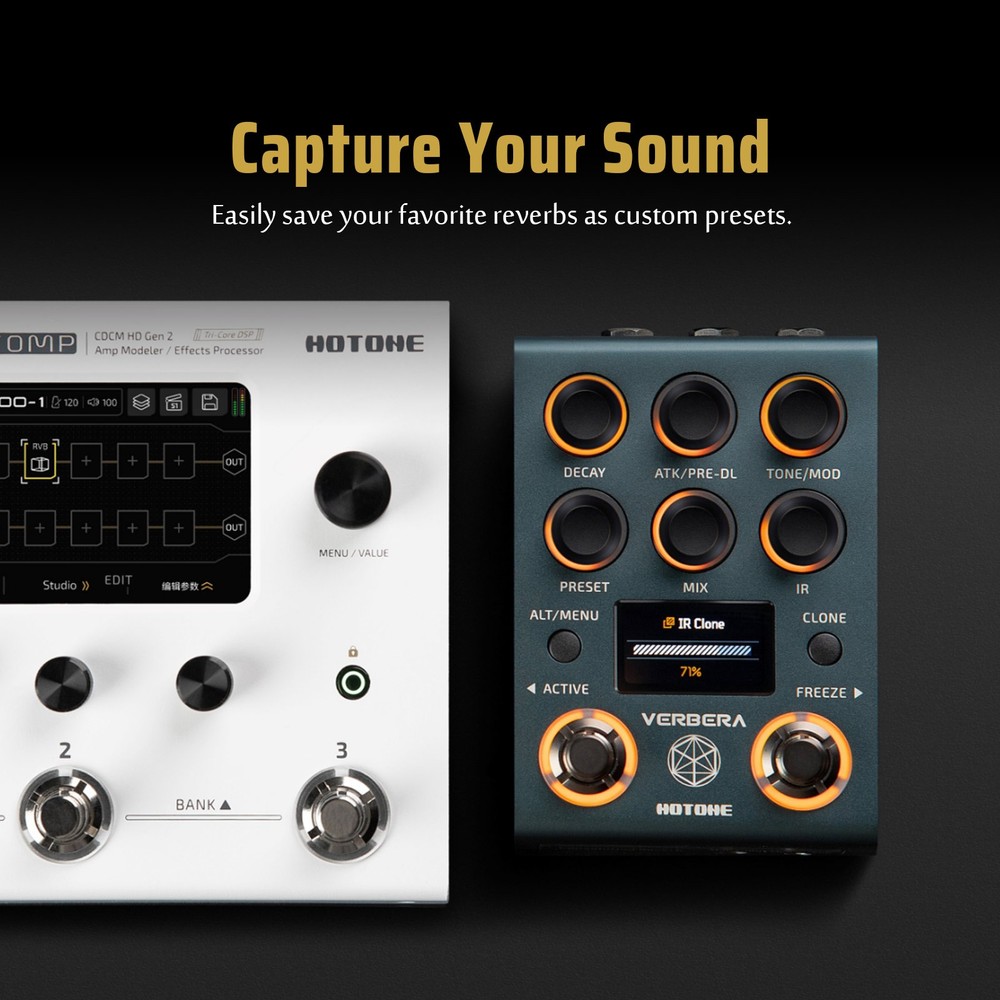 HOTONE Verbera Hardware Convolution Reverb Pedal with Instant IR Loading