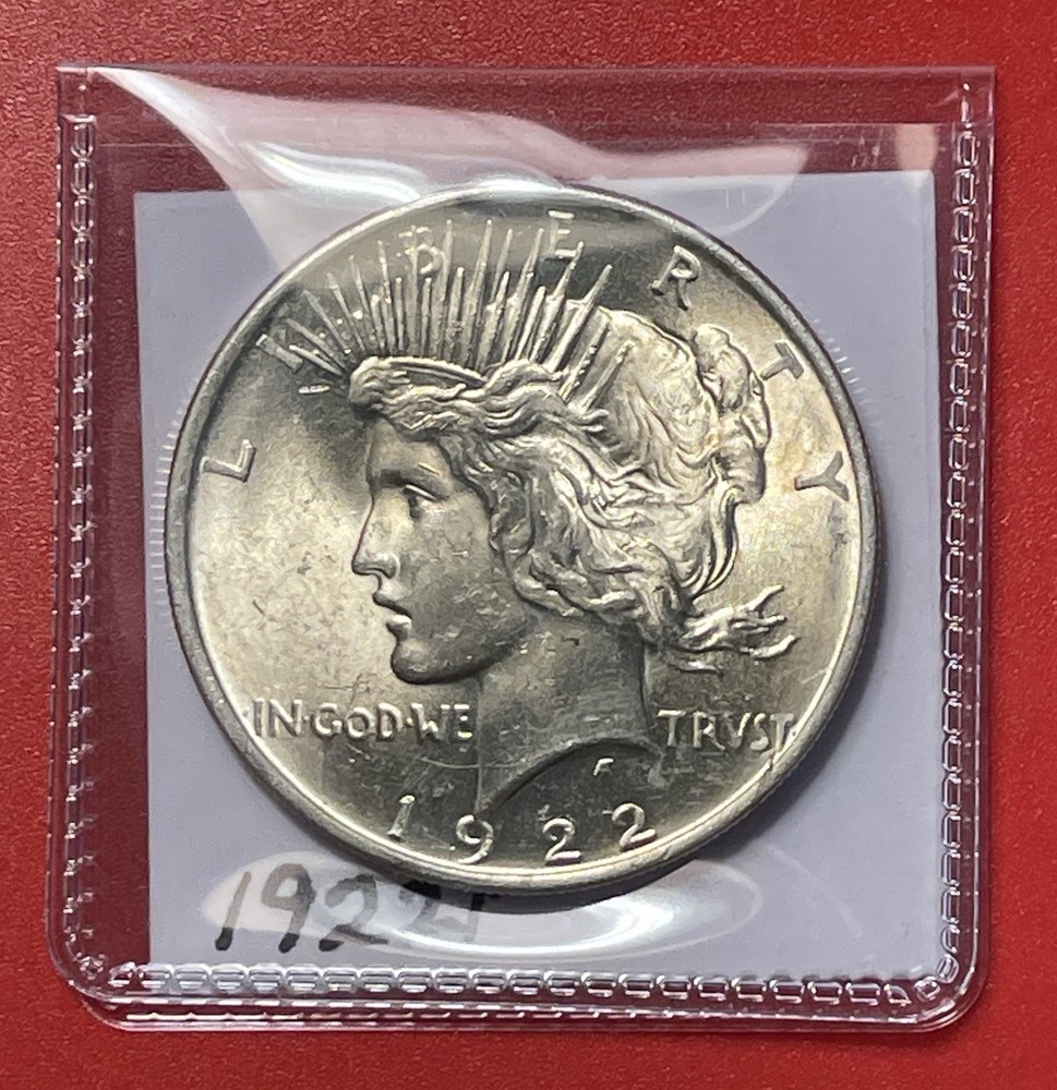 1922 P Peace Silver Dollar, Choice to Gem Uncirculated