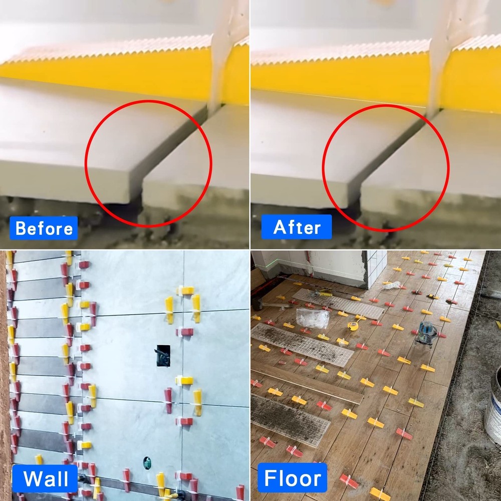Tile Leveling System Clips Tiles Leveler Spacers Tile Clips 1/16 inch Tile Sp...