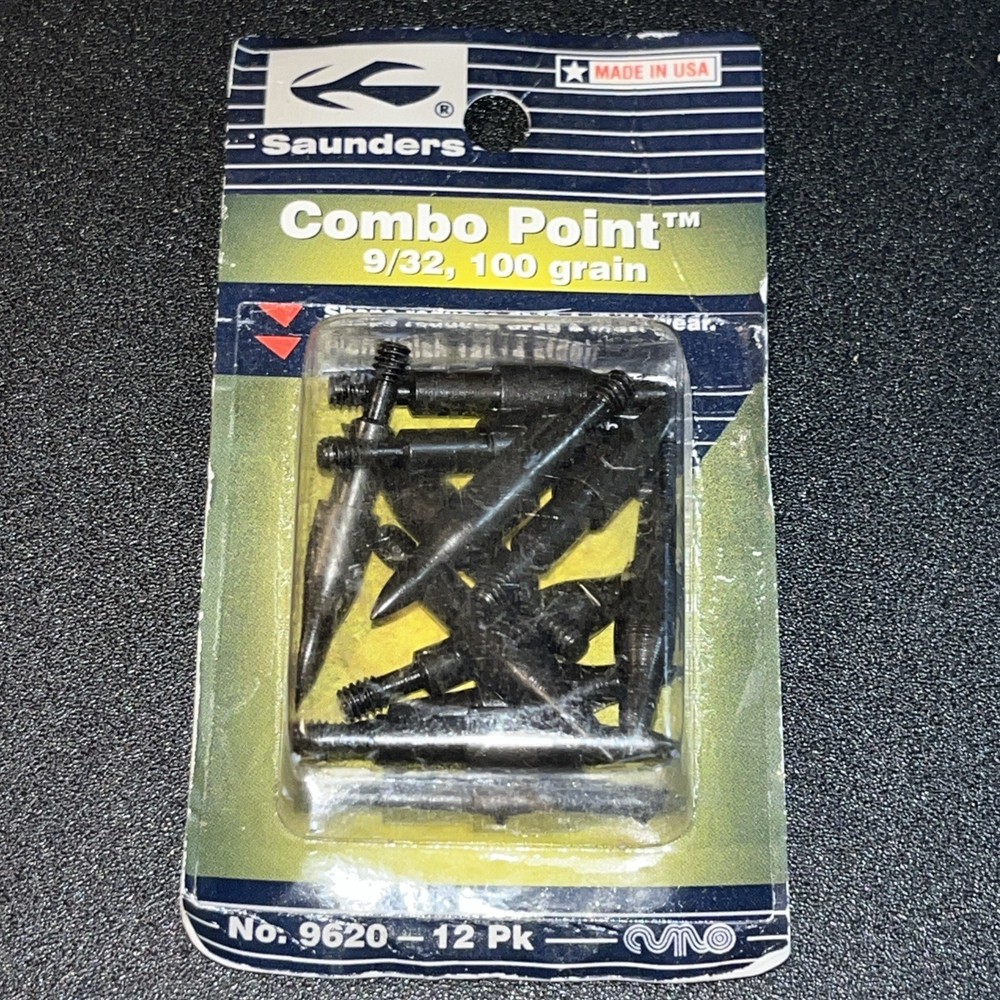 Saunders Archery Combo Points,   9/32”,   100 Grain,   12pc
