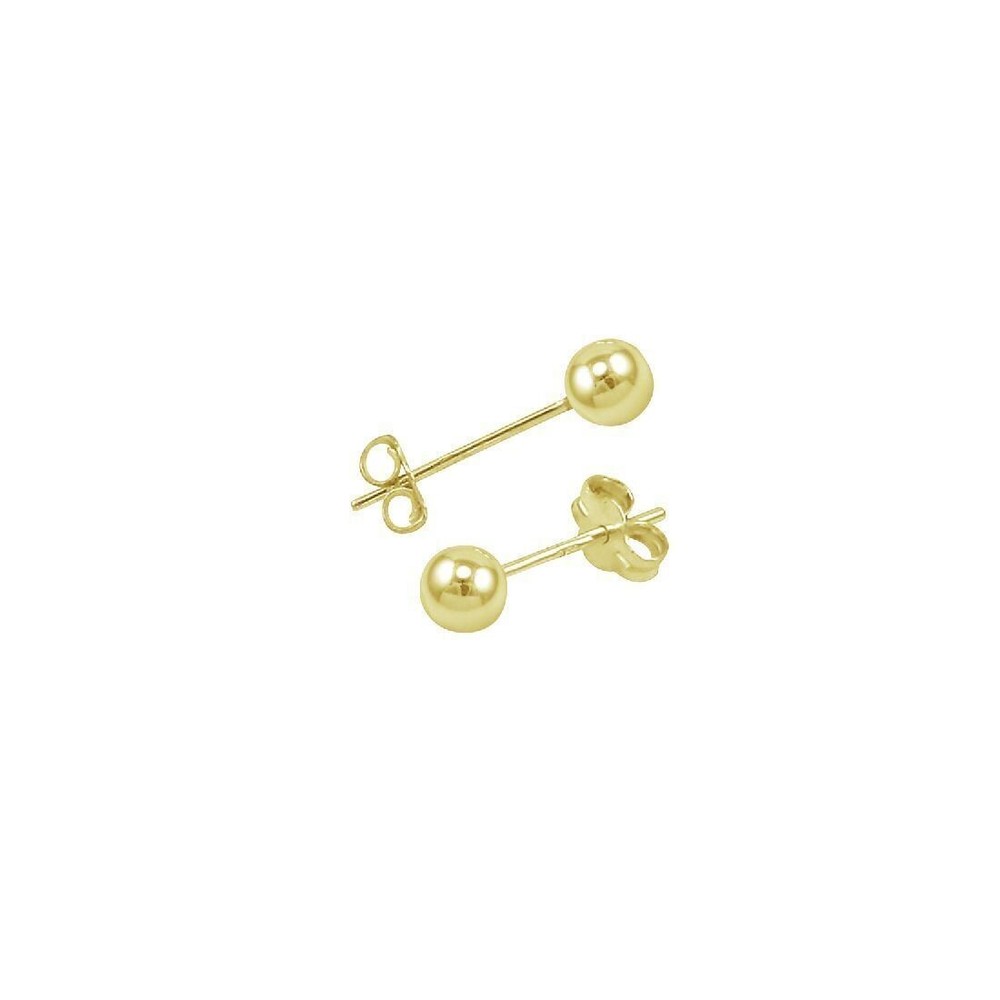 Ball Stud Earrings Pair 14k Gold Plated