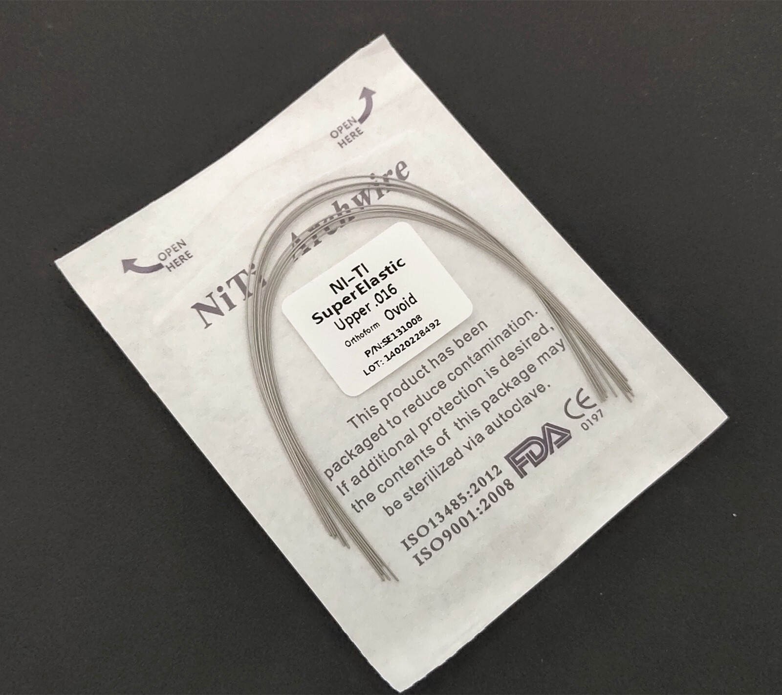 Dental Orthodontic Super Elastic Wire Niti Round Arch Wires Ovoid Form 10pcs/bag