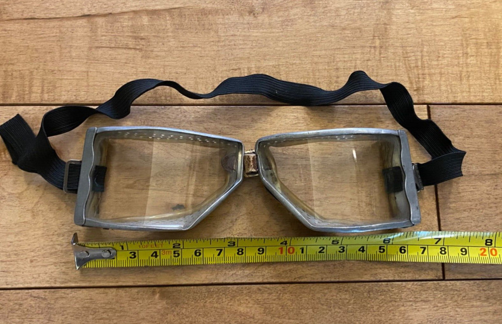 Vintage Cesco Dispatch Riders Aviator Pilot Goggles Glasses