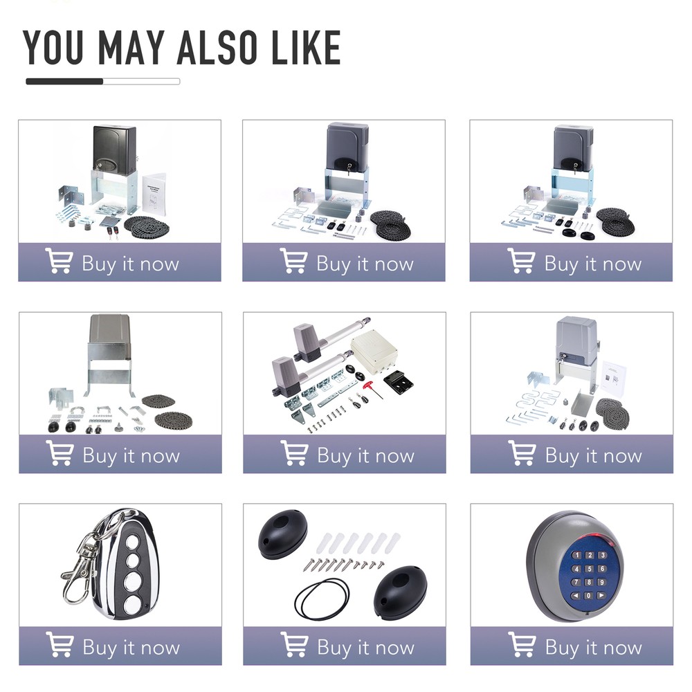 Remote Control Wireless Backup Key for 433.92MHz Automatic Sliding Gate Opener