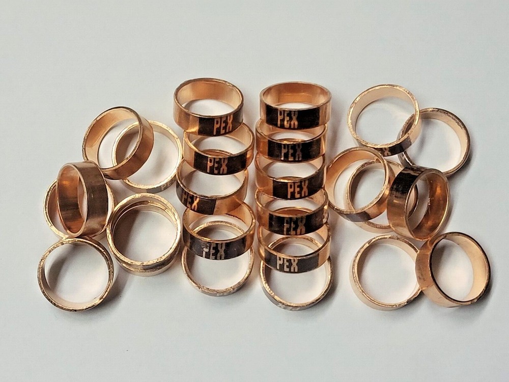 3/4" PEX Copper Crimp Rings, Select Quantity
